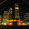 Jay Pritzker Pavilion Pritzker pavilion looking north night logan reed Jay Pritzker Pavilion