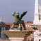 Piazza San Marco Lion of Venice on column in Piazzetta Venice St Mark's Square in Venice, Italy