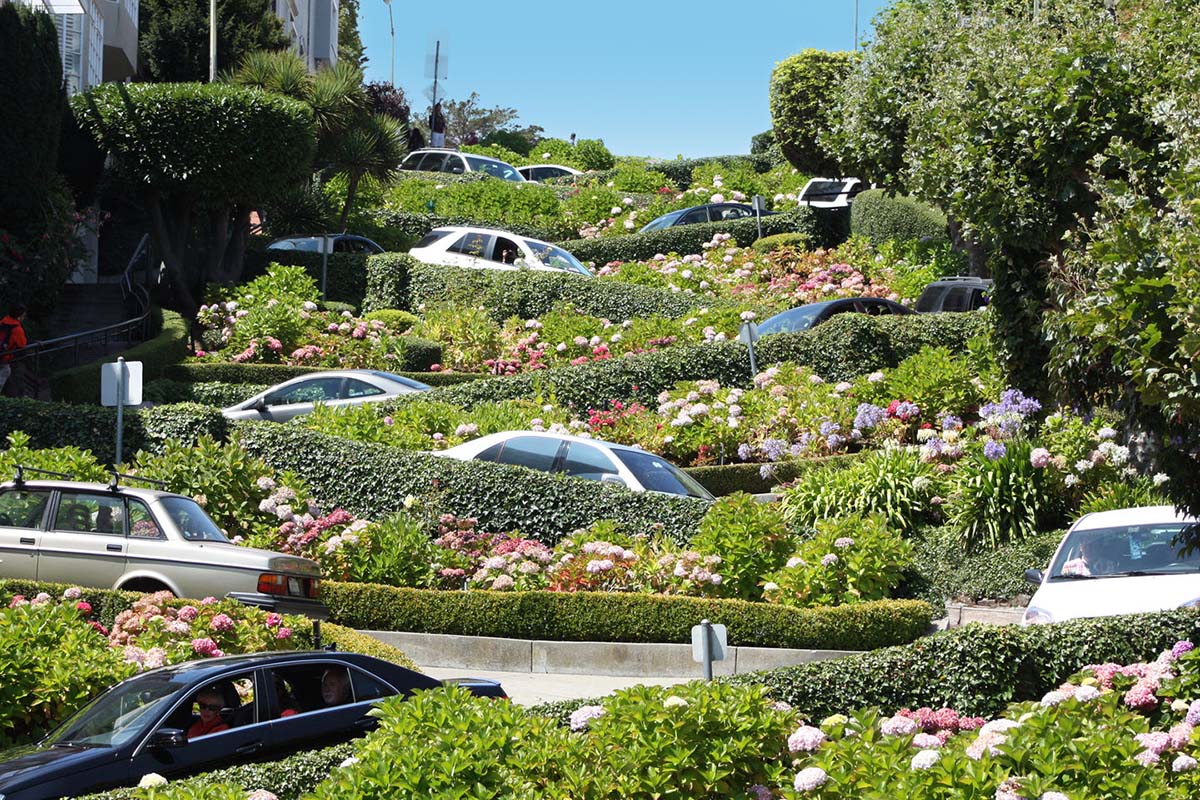 Lombard Street in San Francisco, United States Lombard Street in San Francisco, United States