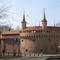 Barbakan krakowski Barbakan Krakow z ulicy Basztowej Krakow Barbican in Krakow, Poland