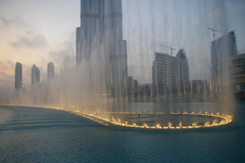 The Dubai Fountain in Dubai, United Arab Emirates