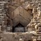 Herm khewfew al'ezeym Pyramid of Khufu - Entrance Great Pyramid of Khufu in Egypt